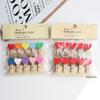 Colored Heart Wooden Clips for Festival Home Decoration and Photo Storage