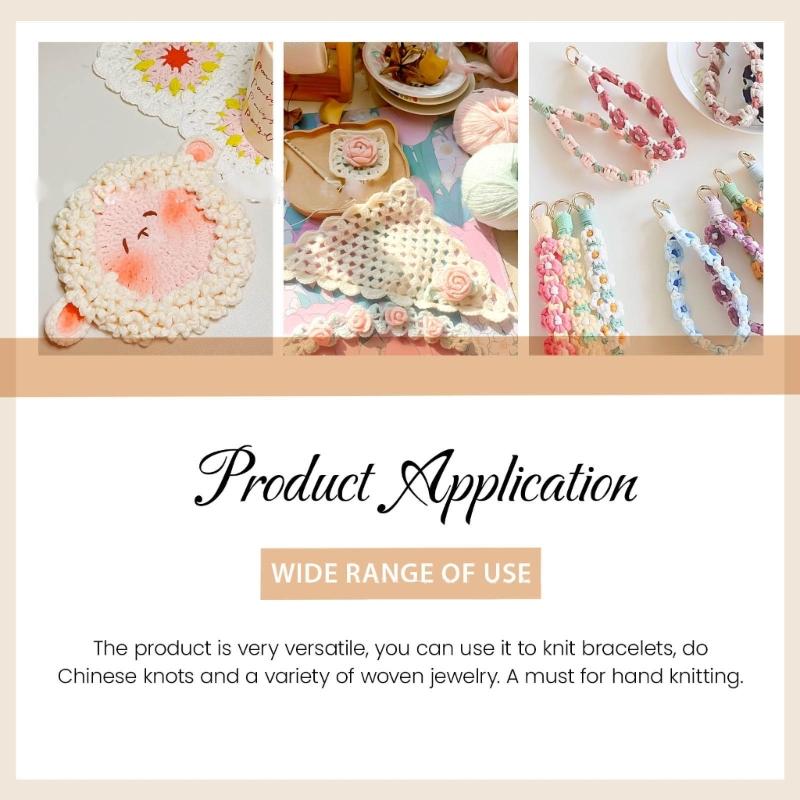Kreative Makramee-Platte Handarbeit Strickgarn Gitterplatten Matte DIY Wollgarn Geflochtenes Fixierwerkzeug Knoten-Nadel