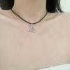 Sophisticated Alloy Butterfly Necklace Stylish Pull String Neckchain Adjustable Rope Chain Choker Stylish Clavicle Chain