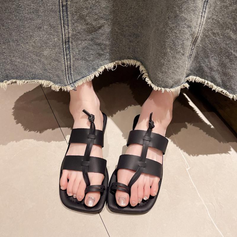 

Fashion Summer Slippers Women Genuine Leather Flip Flops String Bead Narrow Band Thick Sole Slides Casual Comfort Flat Slippers Woman 35 чёрный