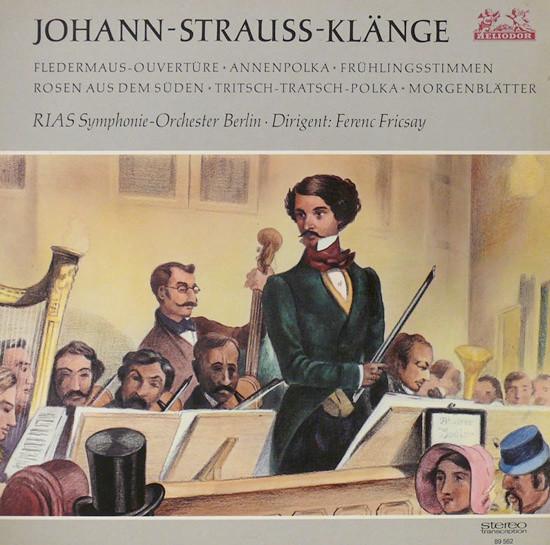 

LP Record JOHANN STRAUSS JR. RIAS SYMPHONIE JohannStraussKlnge FledermausO 89562 Heliodor 1969 Germany Classical Used