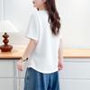 Plus Size 2026 Summer Short Sleeve Print T-shirt for Women