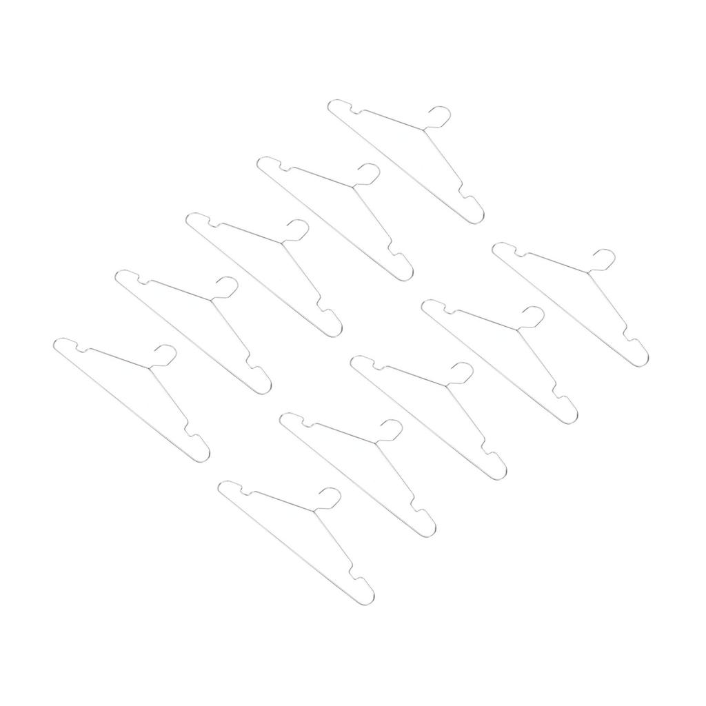 10pcs Clothes Hangers Stainless Steel Heavy Duty Prevent Slip Space Saving Coat Drying Hangers