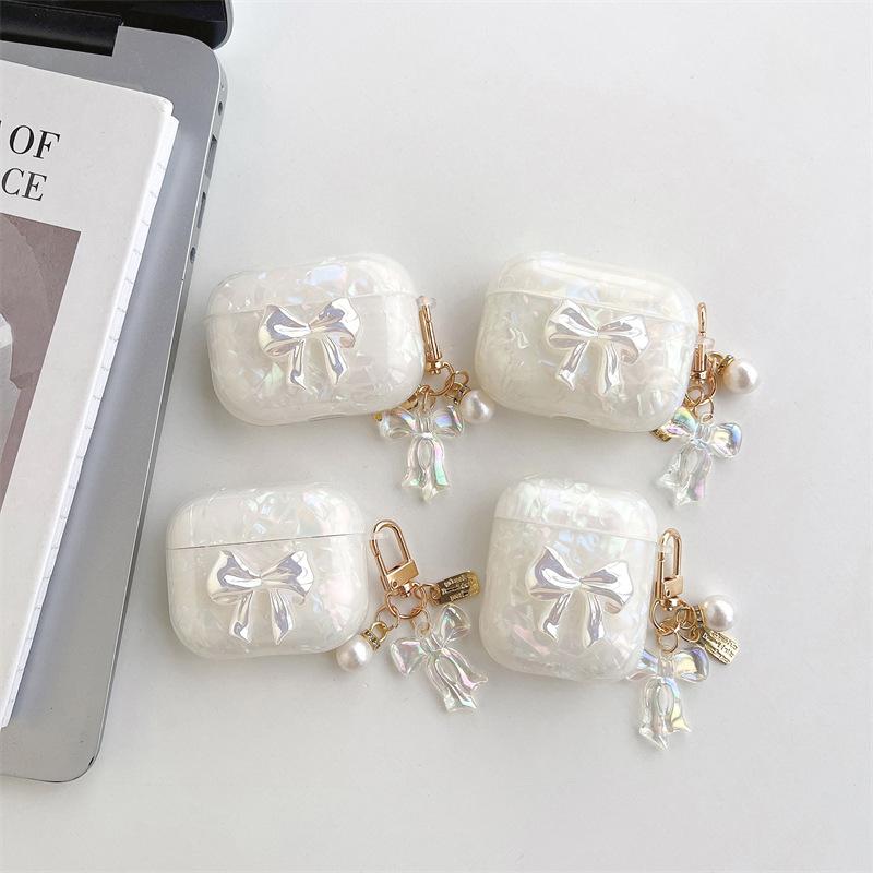 Ins three-dimensional bow for AirPods pro1 generation protective cover 1 generation pro1 generation apple bluetooth headset case