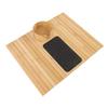 Bamboo Sofa Armrest Tray Detachable Couch Cup Holder Couch Armrest Organizer for Dining Drinking and Snacks