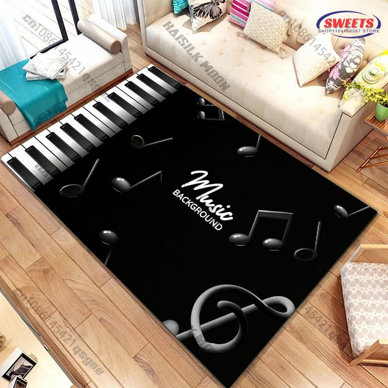 

Music Music Notes Theme Printed Carpet Rug for Living Room Bedroom, Office Areas,Durable Machines Washable Mat Next Day Shipping 40x60cm (16x24in)