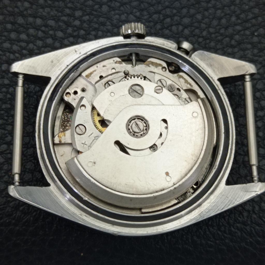 AUTOMATIC VINTAGE RICOH R31 JAPAN MENS SILVER COLOR DIAL WATCH A701953-5 R207-a701953