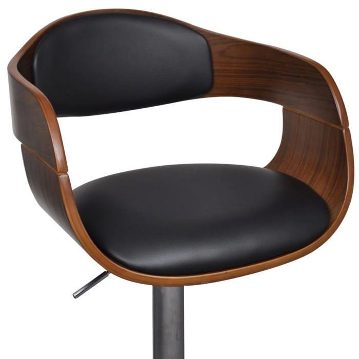 Maison Exclusive - Tabourets de bar lot de 2 bois courbé et similicuir
