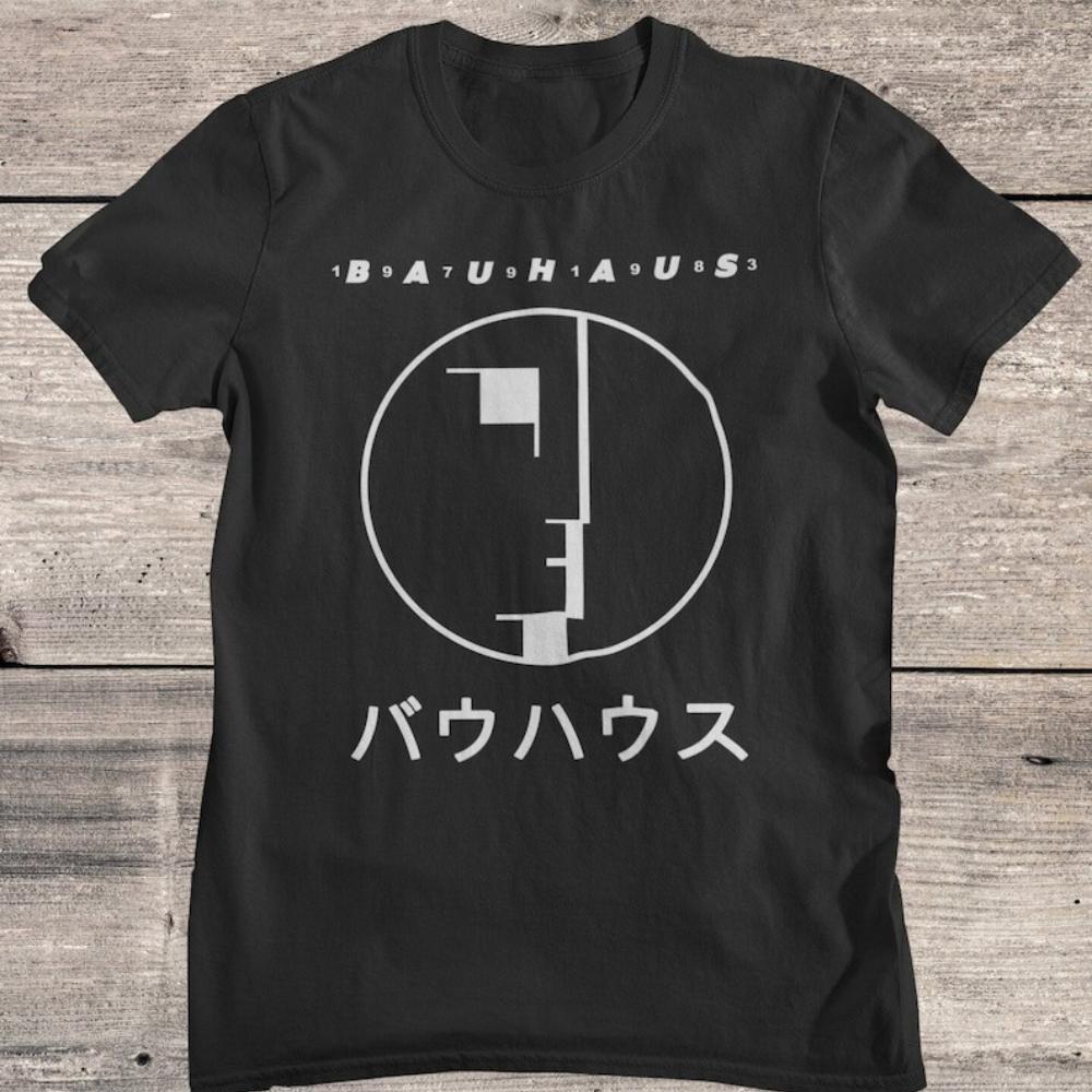 Vintage Bauhaus Band TShirt Post Punk Goth Man High Quality Cotton Graphic T Shirts Classic Oneck Unisex Streetwear Tee S