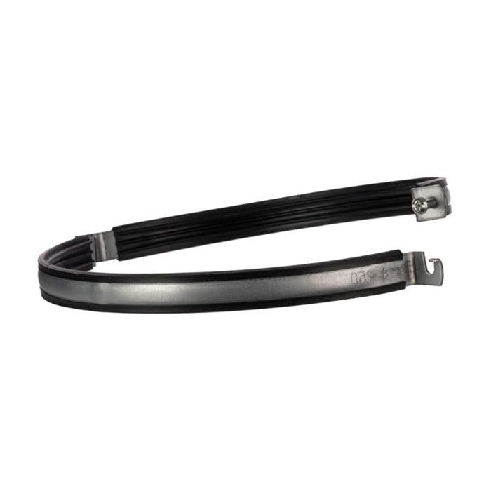 Collier De Serrage - M8/M10 - Ø 250mm - Acier Galvanisé - Joint En Caoutchouc - Noir