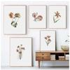 Vintage Wildpflanzen Poster Botanische Blumendrucke Leinwandmalerei Moderne Wandkunst Bilder für Wohnzimmer Dekoration