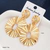 Vintage Geometric Long Round Pendant Earrings for Women Exaggerated Gold Silver Color Piercing Earrings Girl Party Jewelry 2026