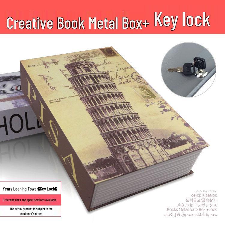 Cross-Border E-commerce Book Safe with Password Lock - Creative Storage Box & Metal Piggy Bank