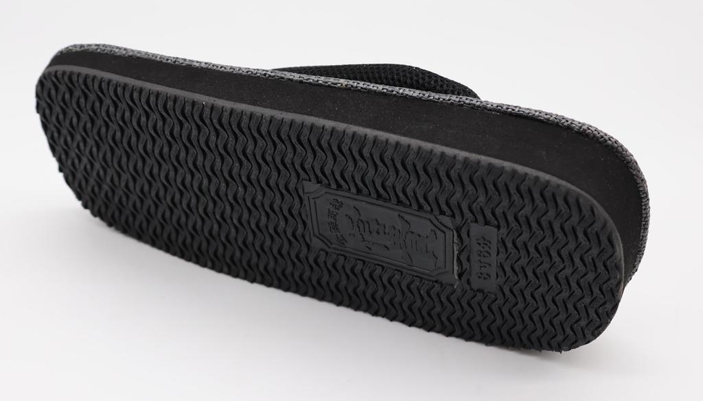 Rattan Mesh Made in Mesh Rubber Perfect for Yukata and Summer 25cm [Shigi] Men's Sandals, Breathable, Black, Japan, Thong, Sole, Comfortable,