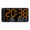 Large Digital Wall Clock Temp Date Week Display Remote Control USB Powered Table Wall-mounted Dual Alarms LED Clocks