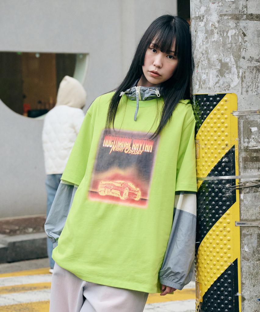 Nontaib Night Odyssey Heavyweight T-Shirts (Neon Green)