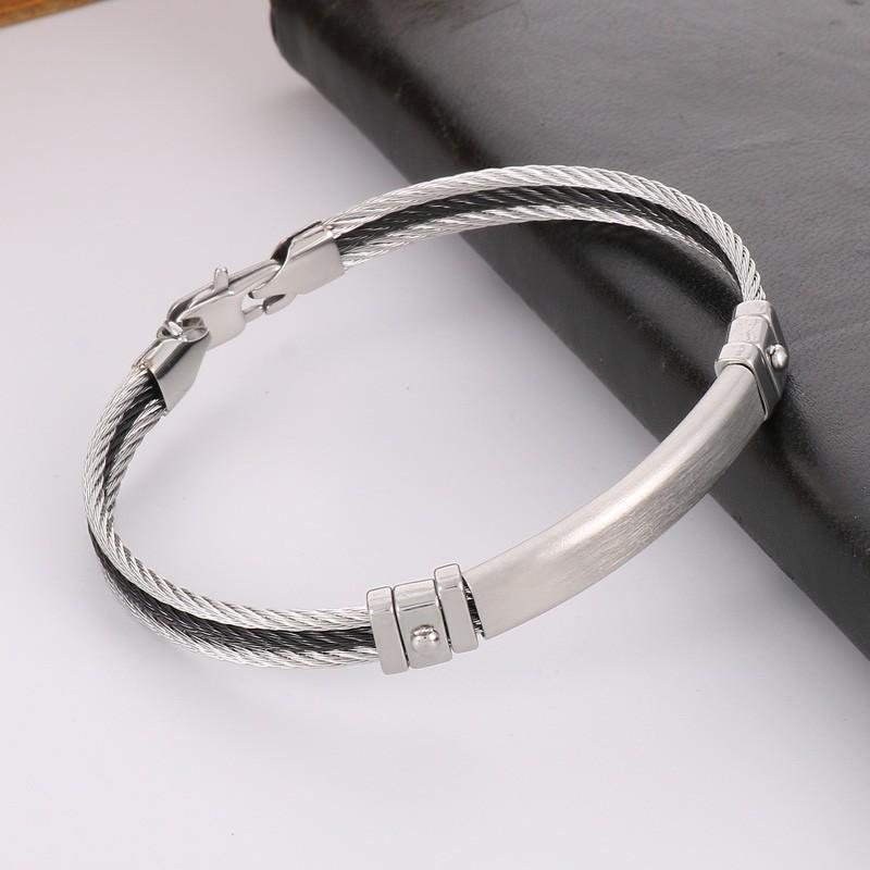 6mm Stainless Steel Three Wire Mesh Chain Bracelet for Men Women Silver&Gold Color Punk DIY Name Fashion Jewelry Gift