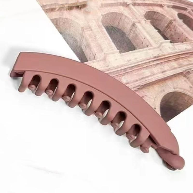 Fashion Large Banana Hair Clips Solid Color Frosted Hair Claws Classic Women Non-Slip Ponytail Barrettes Hairpins For Fine Hairs