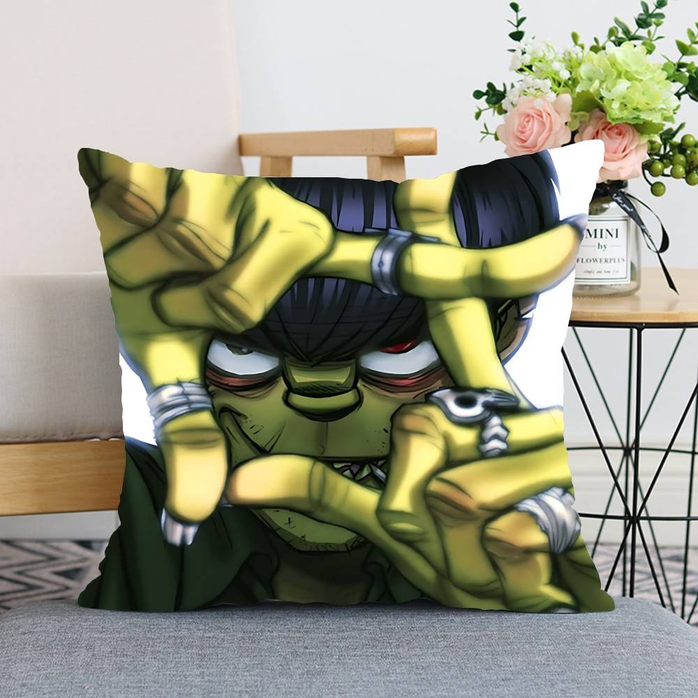 Singer GGorillaz Band Throw Pillow Covers Pattern Cushion Cover Suitable For Sofa Bedroom Car Pillow Cover