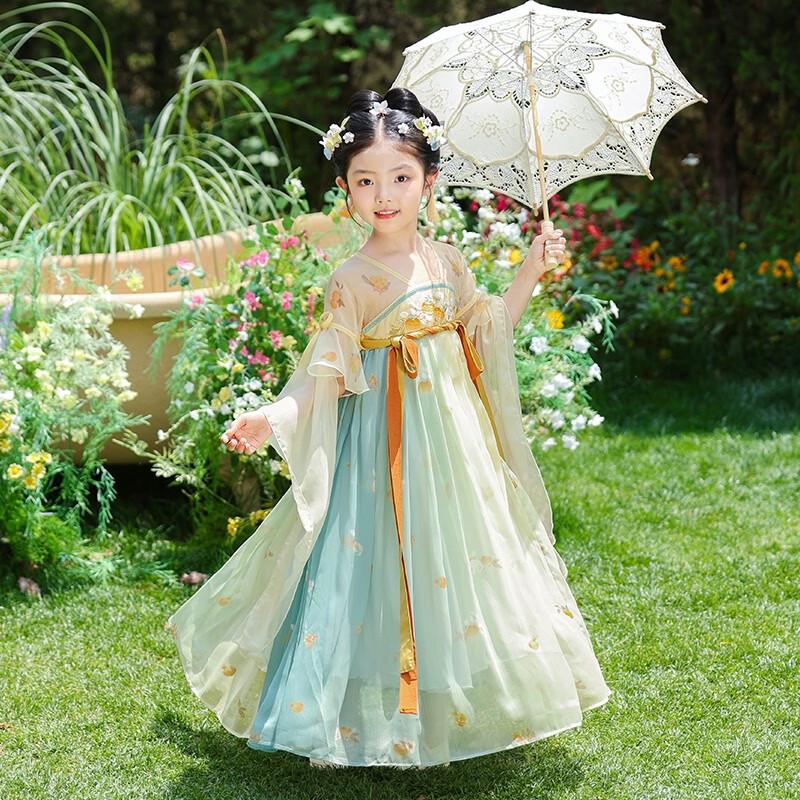 Anneyol Girls' Summer Hanfu Princess Dress