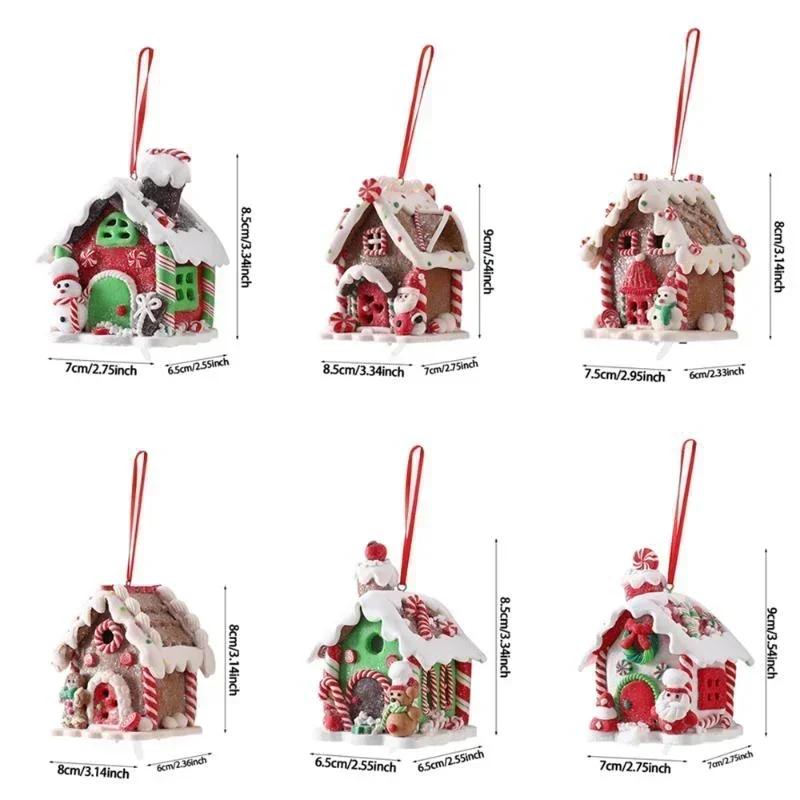 Christmas Party Decor: 1 Pcs Gingerbread Small House, Xmas Tree Hanging Ornament