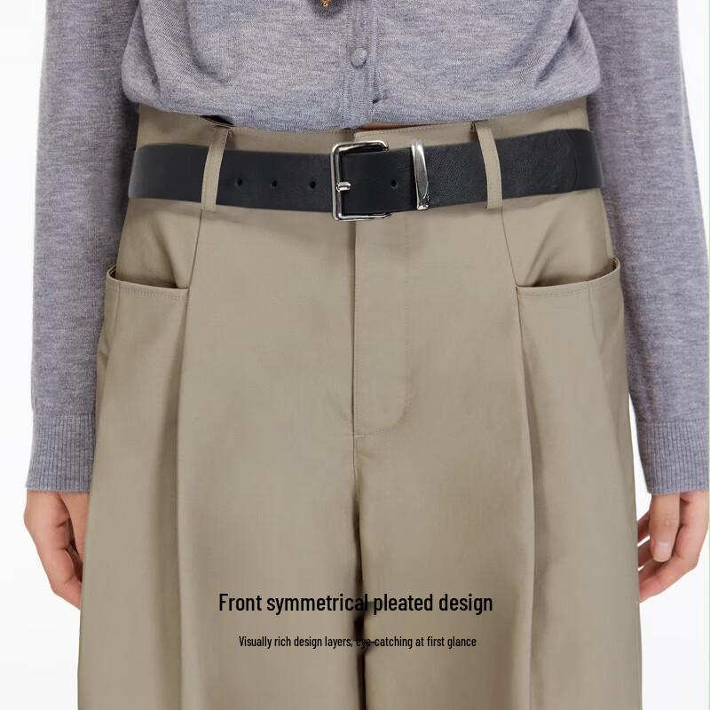 VEROMODA 2025 Autumn Cotton Belted Loose Fit Carrot Pants