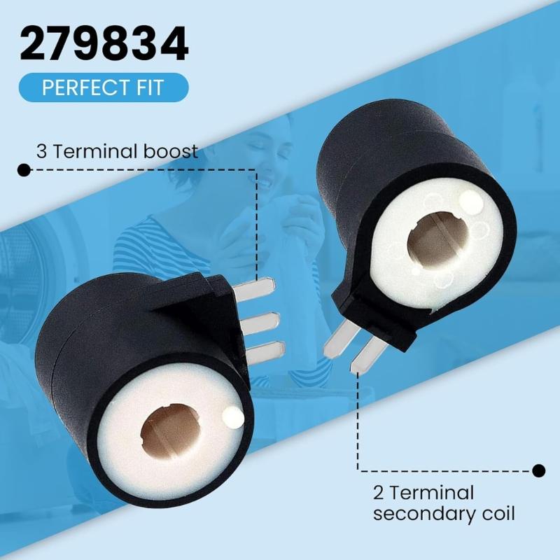 Heat Resistant Plastic Dryer Coil Set 279834 Replacement Part Efficient Heating Coil Suitable for Various Dryer Models