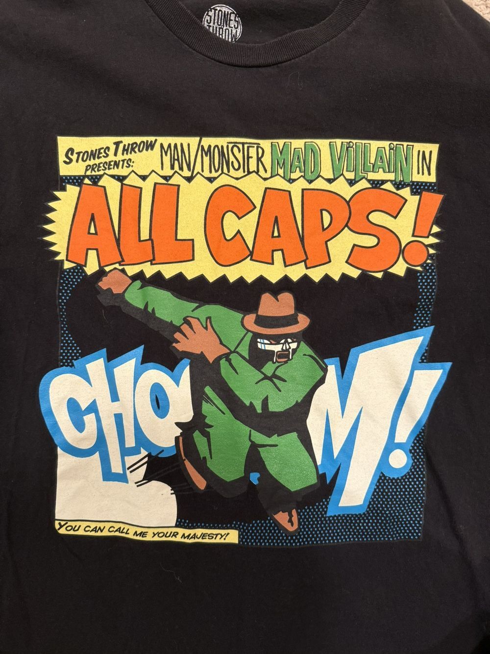 MF Doom Mad Villain All Caps Tee in Black Short Sleeve Unisex Tshirt KH14926 XXXL