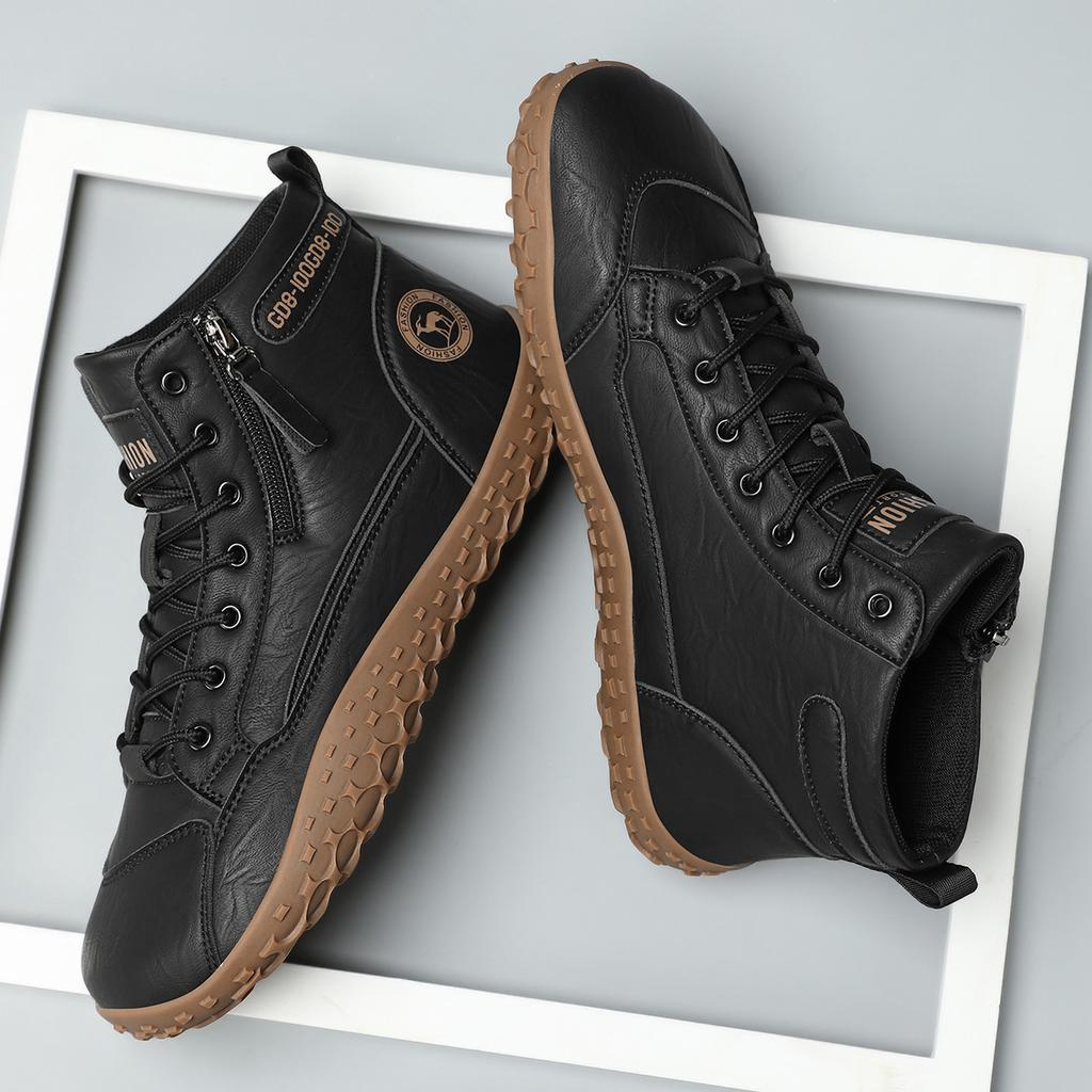 TUINANLE Herren-Knöchelboots für draußen Minimalistische Wanderschuhe Weite Zehenpartie Barfußschuhe Paar-Geh-Sneaker