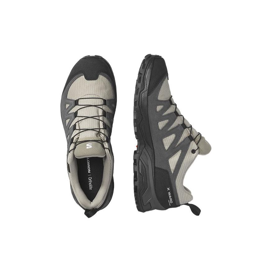 SALOMON X Ward Leather Gtx Round Toe Lace-Up Low-Top Outdoor Functional Shoes Men Shoes Khaki 471821