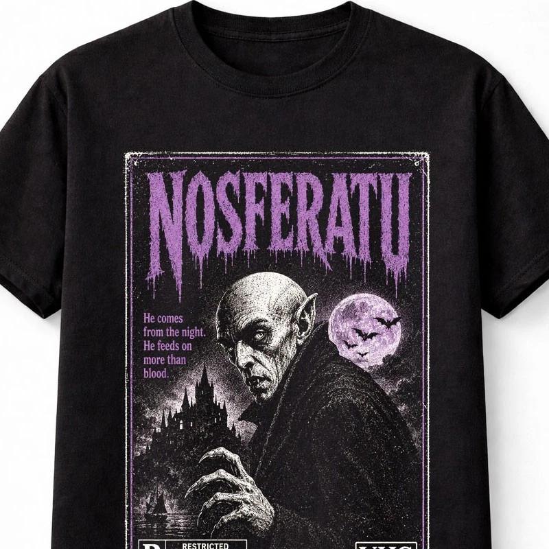 Nosferatu Vampire Gothic Creature Vintage Horror VHS Unisex TShirt S