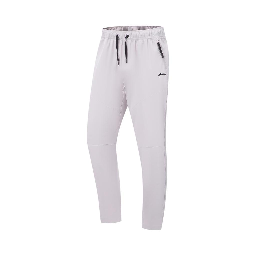 Li-Ning Water-Resistant Casual Fashion Straight-Leg Woven Sports Pants Men Bottoms Gray AYKV843-3