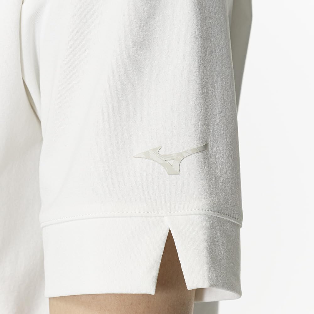 Mizuno Soft Dry Short Sleeve Training UPF Snow Size M Women's T-Shirt, Comfortable, Moisture-Wicking, Quick-Drying, 50+, 32MAB300, White,