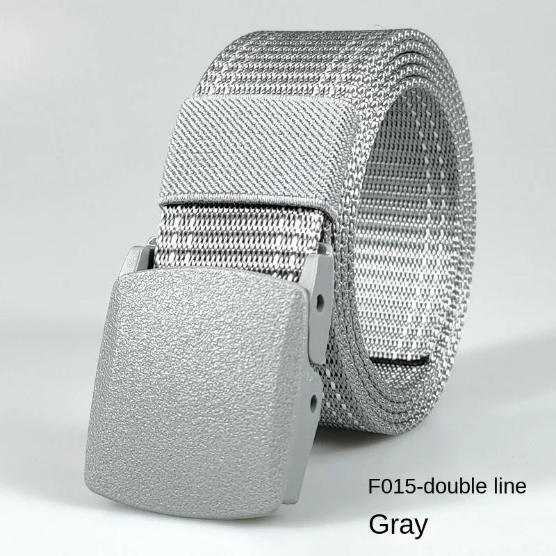 Black Automatic Buckle Nylon  Belt  Waist Canvas Belts Outdoor Strap Travel Sports Belt for Men and Women