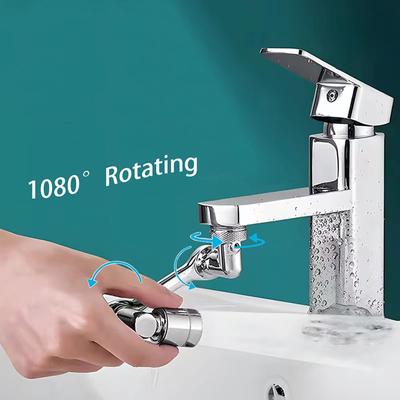 Vhodný pro mytí obličeje, výplach úst a stanici pro výplach očí Otočný dřezový kohoutek s perlátorem a 1080° otáčením pro koupelnu