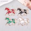 Broches de Caballo Clásicos con Pedrería para Mujer Versátiles Pines de Solapa de Animal Accesorios de Joyería para Ropa Regalos de Año Nuevo