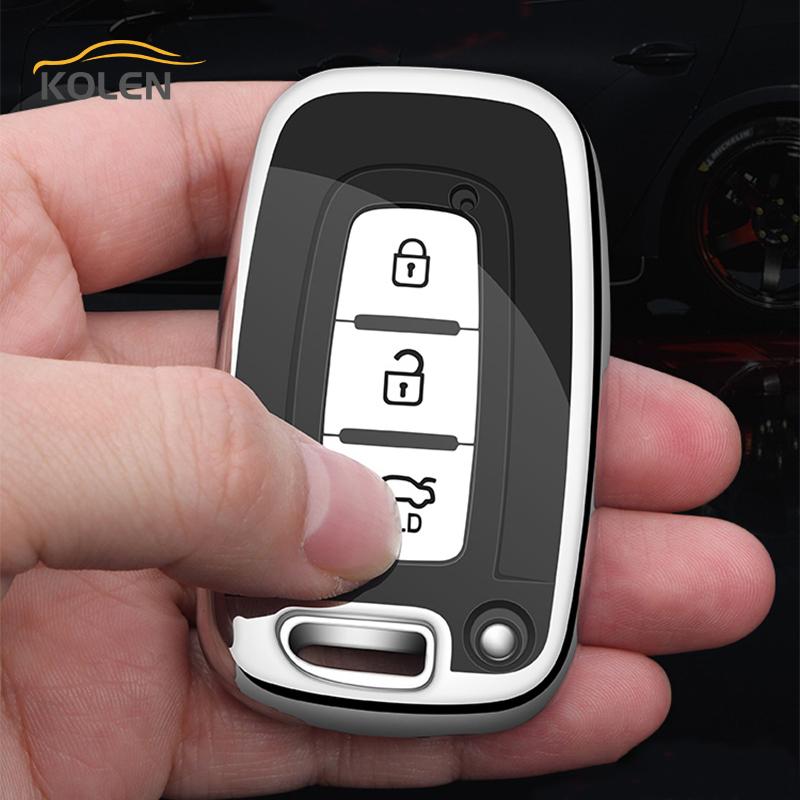 Soft TPU Car Remote Key Case Cover Shell Fob For Hyundai Genesis Equus Veloster For KIA Sportage Forte Optima Soul Azera Sorento