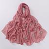 New Pearl Chiffon Flower Rhinestone Beaded Scarf For African Women