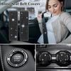 ARTILAURA 11 PCS Bling Car Accessories Set For Women Steering Wheel Covers Butterfly Hanging Seat Belt Cover Air Vent Clips Coasters Cute Glitter