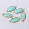 2pcs 10X26mm Natural Double Loop Crystal Stone Connector Pendant Charm Amethys for Jewelry Making Necklace Earring Accessory