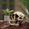 1PC Life Size Resin Human Skull Model, Realistic Human Adult Skull Head Bone Model, Halloween Room Decor Goth, Ghost Face