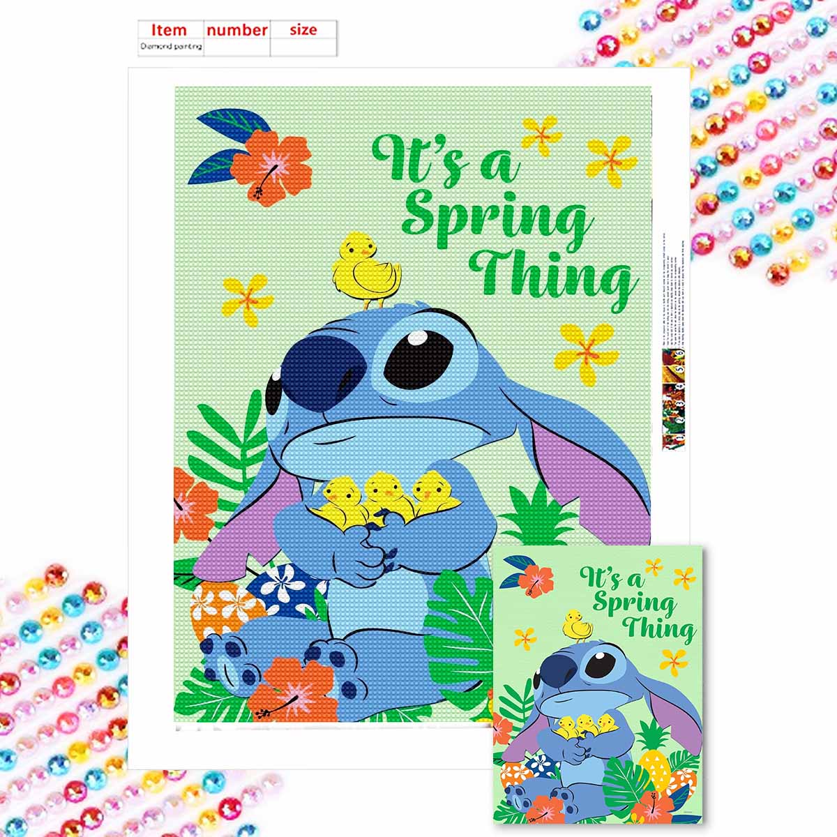 

Full Round Diamond Painting Stitch and The Duckling Art Rhinestone Picture Mosaic DIY 5D Cross Stitch Embroidery Home Decoration Round 20x30cm