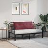 Back Cushion Burgundy Red 120 x 19 x 50 cm Fabric