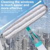 1/2/3Pcs Window Wiper 4-in-1 Glass Cleaner Tool with Spray Bottle Scrubber Scraper Sprayer Multifunctional Window Cleaning Kit