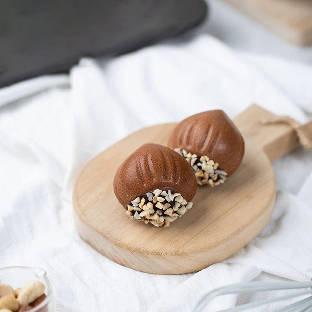 Food Grade Silicone Fruit Shaped Dessert Mold 8-Cavity Baking Mold Hazelnut Mousse Cake Mold