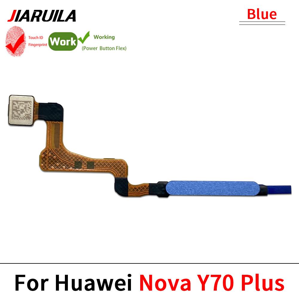 Home Button For Huawei Nova Y71 Plus Y71 Fingerprint Sensor Home Return Key Menu Power Button Flex Ribbon Cable Black White Blue