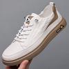 2025 Autumn and Winter New Men's Casual Leather Shoes Men's Hand-stitched Leather Breathable Versatile Board Shoes Trendy Shoes 5801