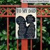 2D Flat - 1pc "To My Dad From Daughter" Sentimental Aluminum Sign - Father's Day Wall Decor, Father's Day Home Decor, Man Cave & Basement Wall, Dad's
