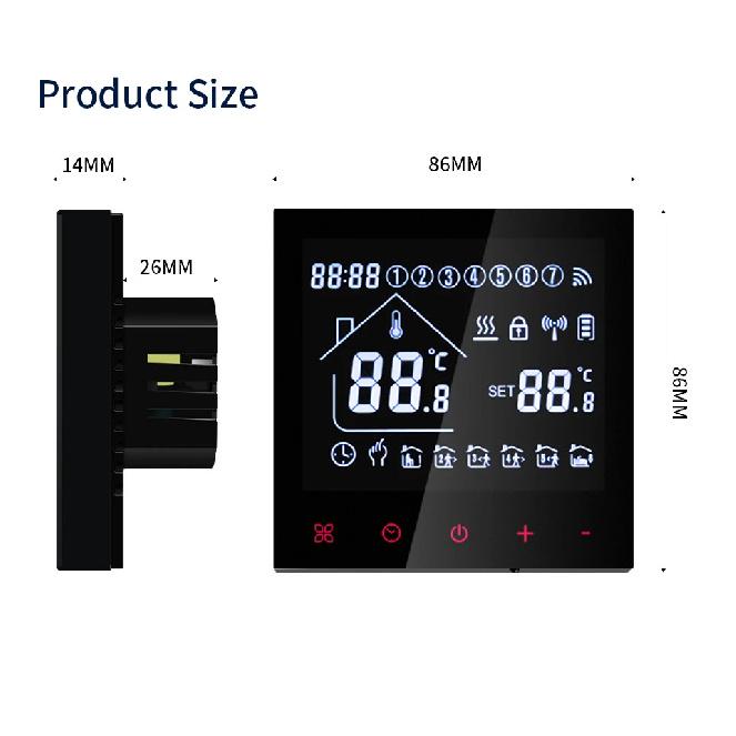 Tuya WiFi Smart Thermostat LCD Display Touch Screen Electric Floor Heating Water/Gas Temperature Controller With Alexa Alice