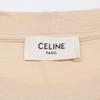 Celine Beige 2X681671Q Cotton Logo Short Sleeve T-Shirt Tops XS beigeUsed